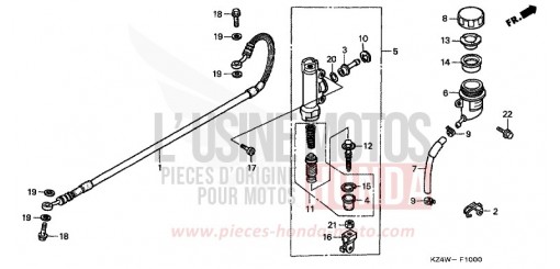 REAR BRAKE MASTER CYLINDER CR125RX de 1999
